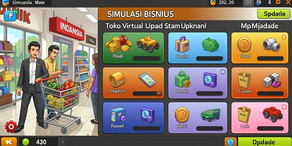 Tampilan awal game dengan grafis yang menarik.